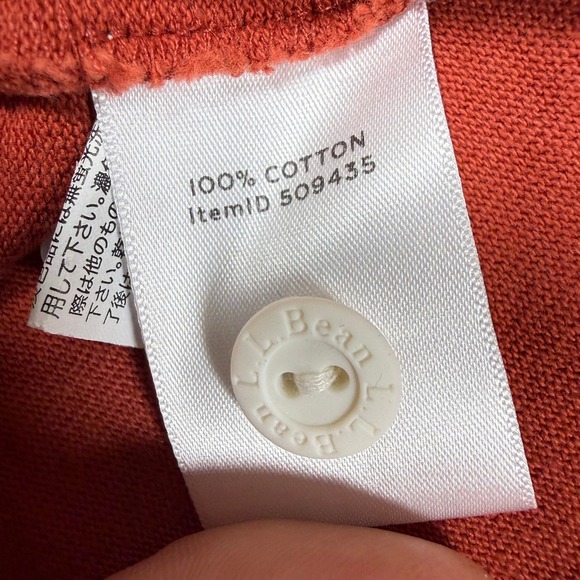 LL Bean Signature Mens Rugby Shirt Slim Fit Red Grey Colorblock Cotton 509435 S - Picture 3 of 10